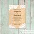 Lace Rustic Wedding Invitation & RSVP Card 2