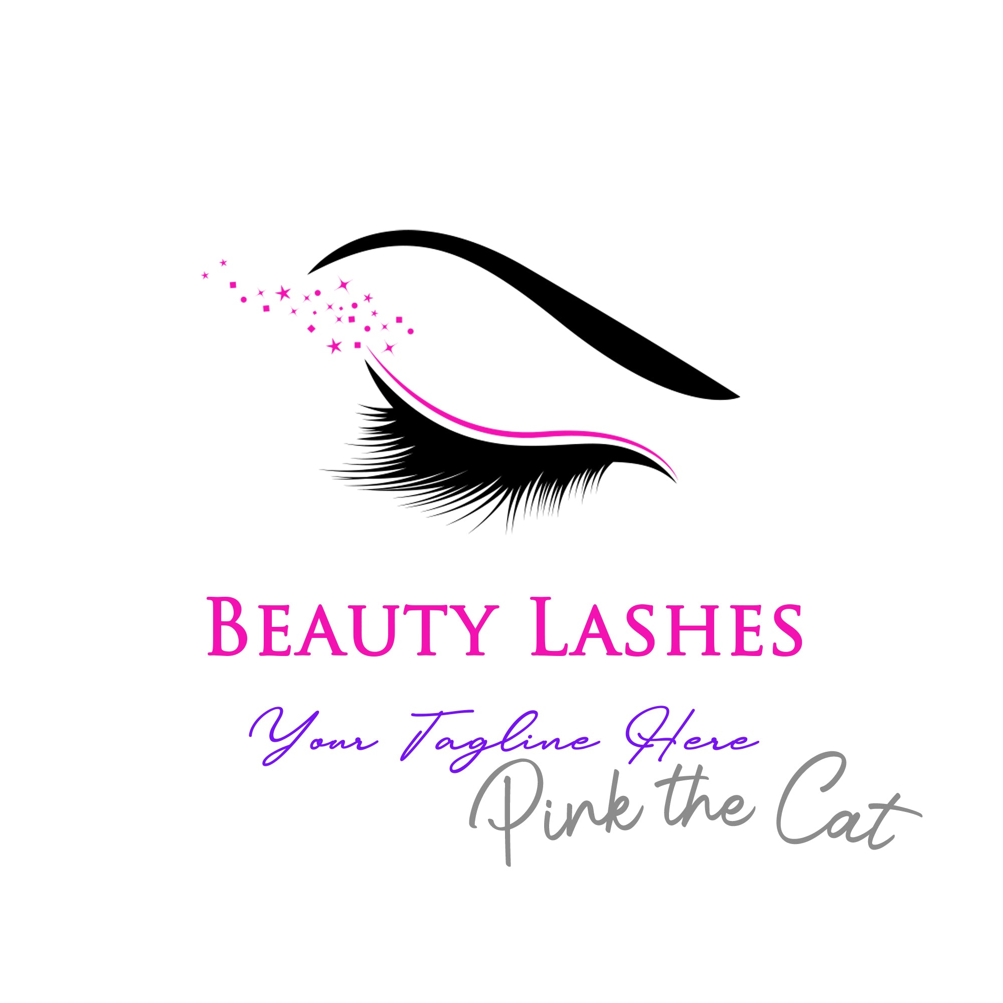 Premade eyes makeup beauty logo design