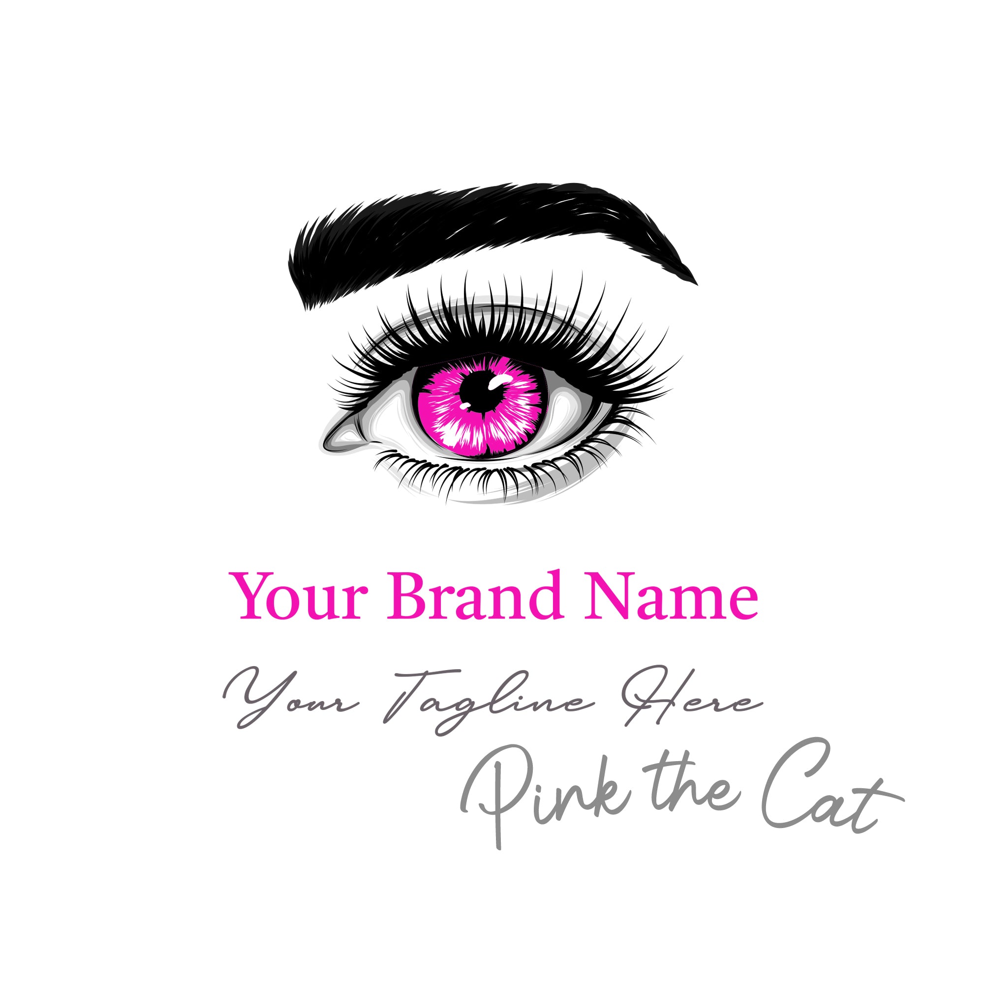 Premade eye lash beauty logo design