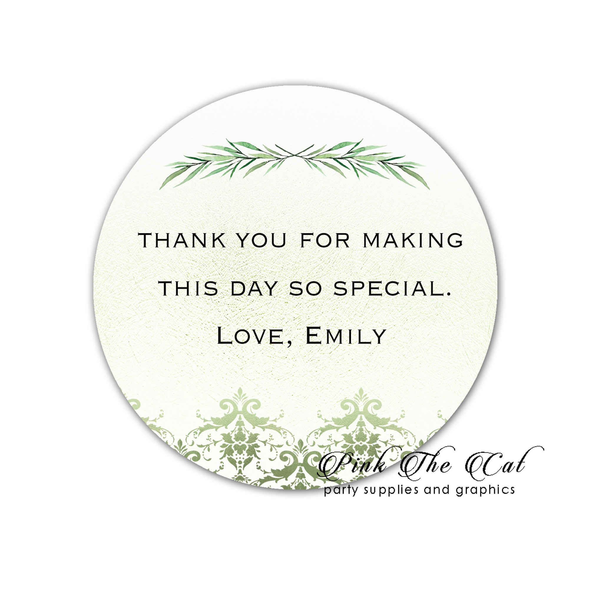 Greenery stickers watercolor olive brunch wedding birthday printable