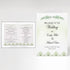 Wedding programs greenery folded printable