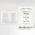 Wedding programs greenery olive eucaliptus folded printable