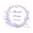 Lavender logo design vintage flowers