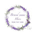 Lavender logo design floral wreath