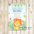 30 invitations birthday and baptism lion watercolor