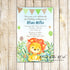 30 invitations birthday and baptism lion watercolor