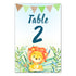 Table number cards lion cub watercolor printable