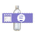 Little man baby shower royal blue bottle label (set of 30)