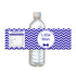 Little man baby shower royal blue bottle label (set of 30)