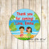 40 hawaiian luau stickers kids birthday personalized