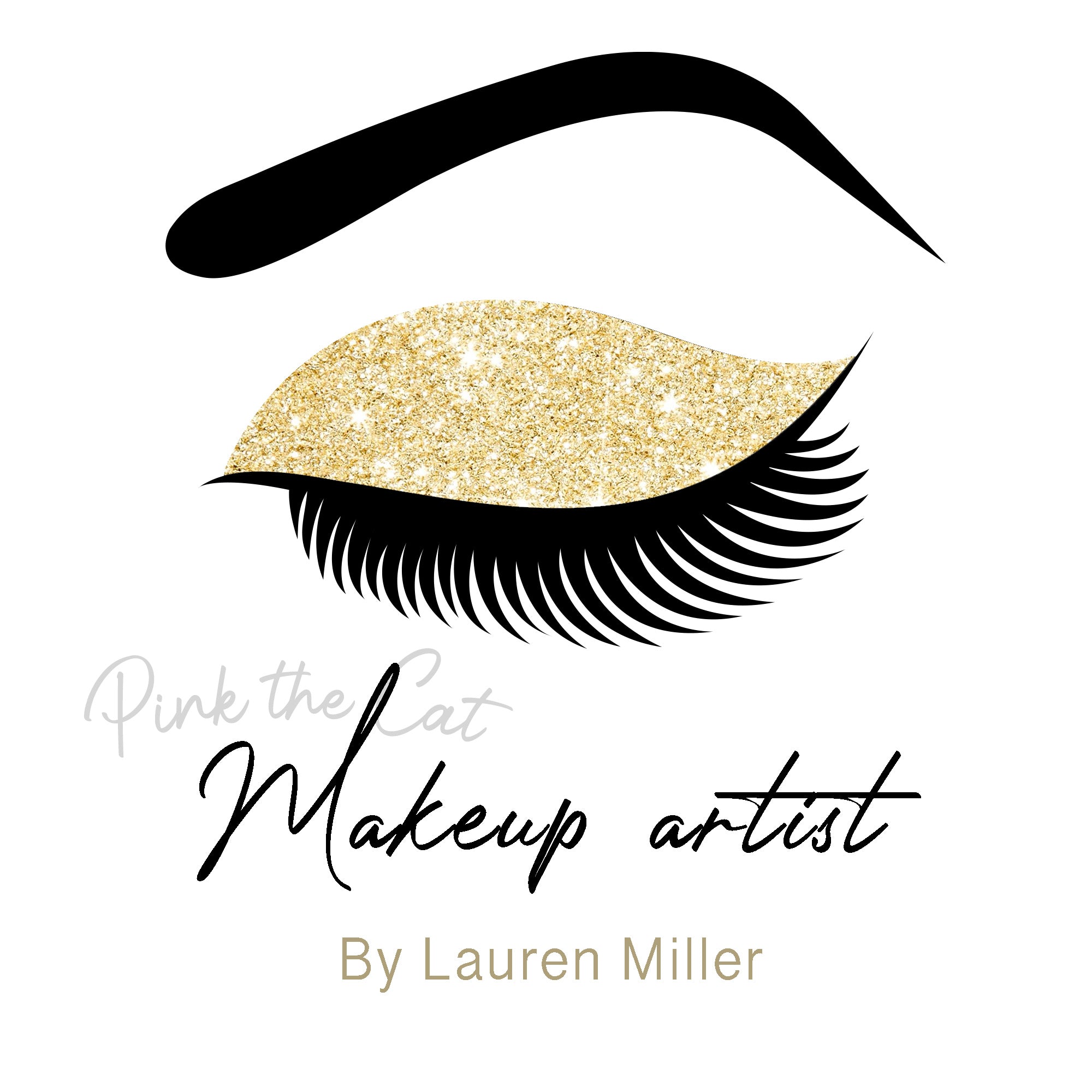 Premade eyelash makeup beauty logo design