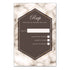 Marble Wedding Invitations & RSVP Cards Brown Printable