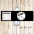 30 bottle labels masquerade black white gold personalized