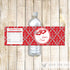 Masquerade Bottle Labels Carnival Red Silver