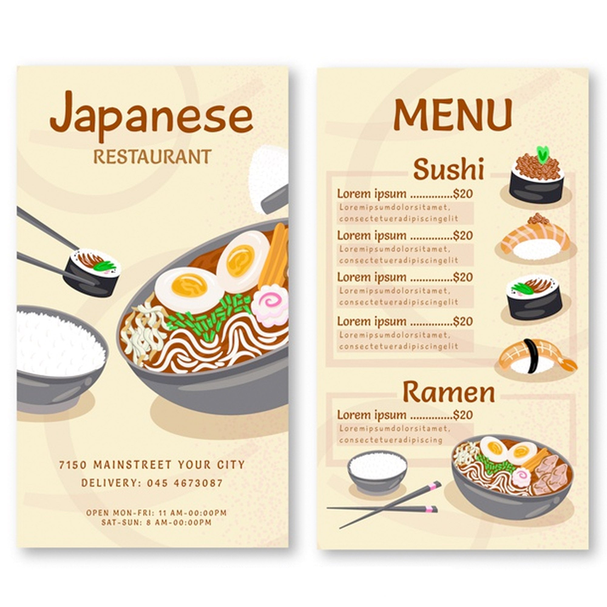 Restaurant menu design