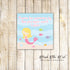 Mermaid Favor Label Birthday Baby Shower Printable