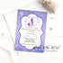 Purple lavender mermaid invitations birthday baby shower printable