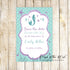 30 Save the date cards mermaid baby shower teal purple