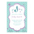 Mermaid sweet 16 birthday invitation purple teal printable