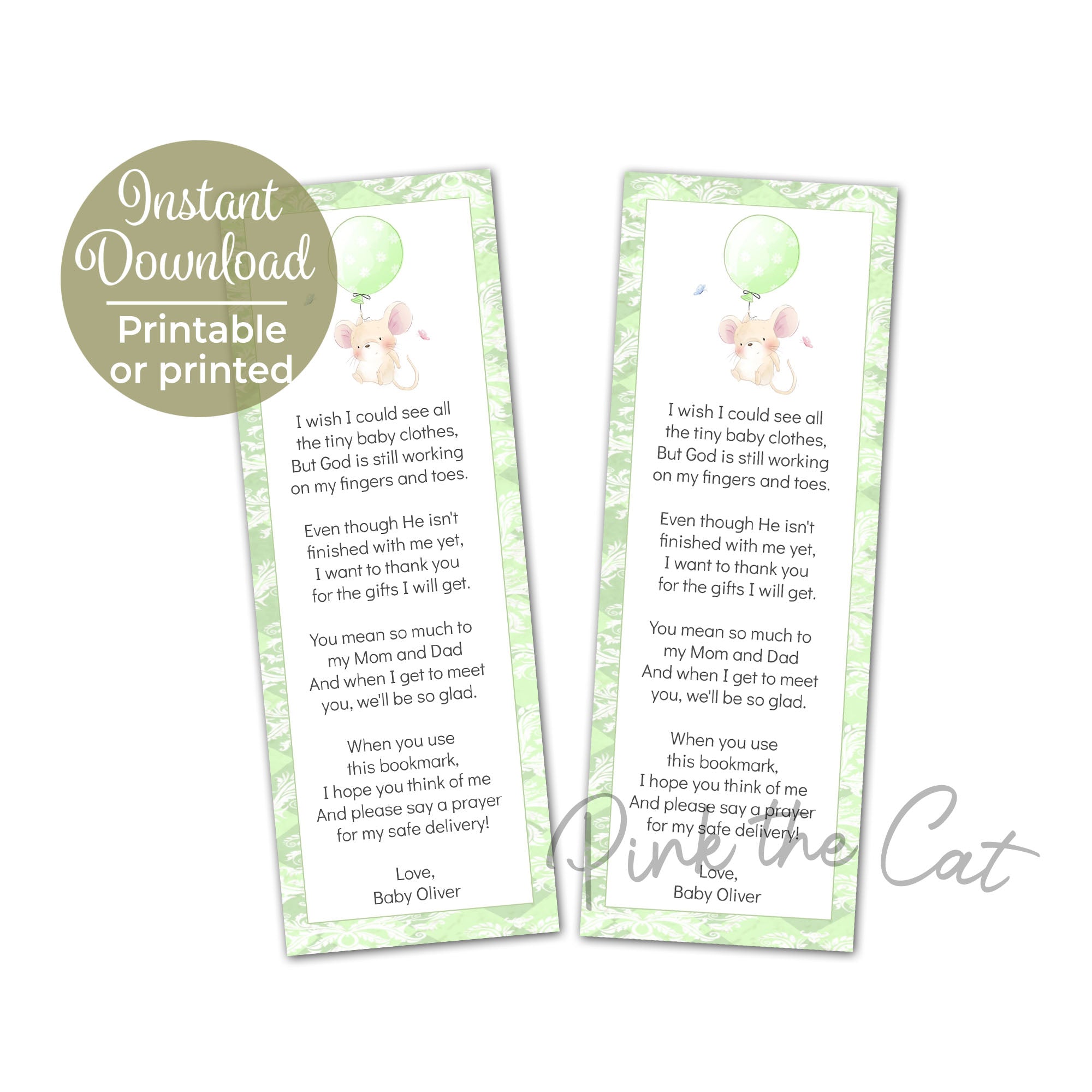 Mouse bookmarks green