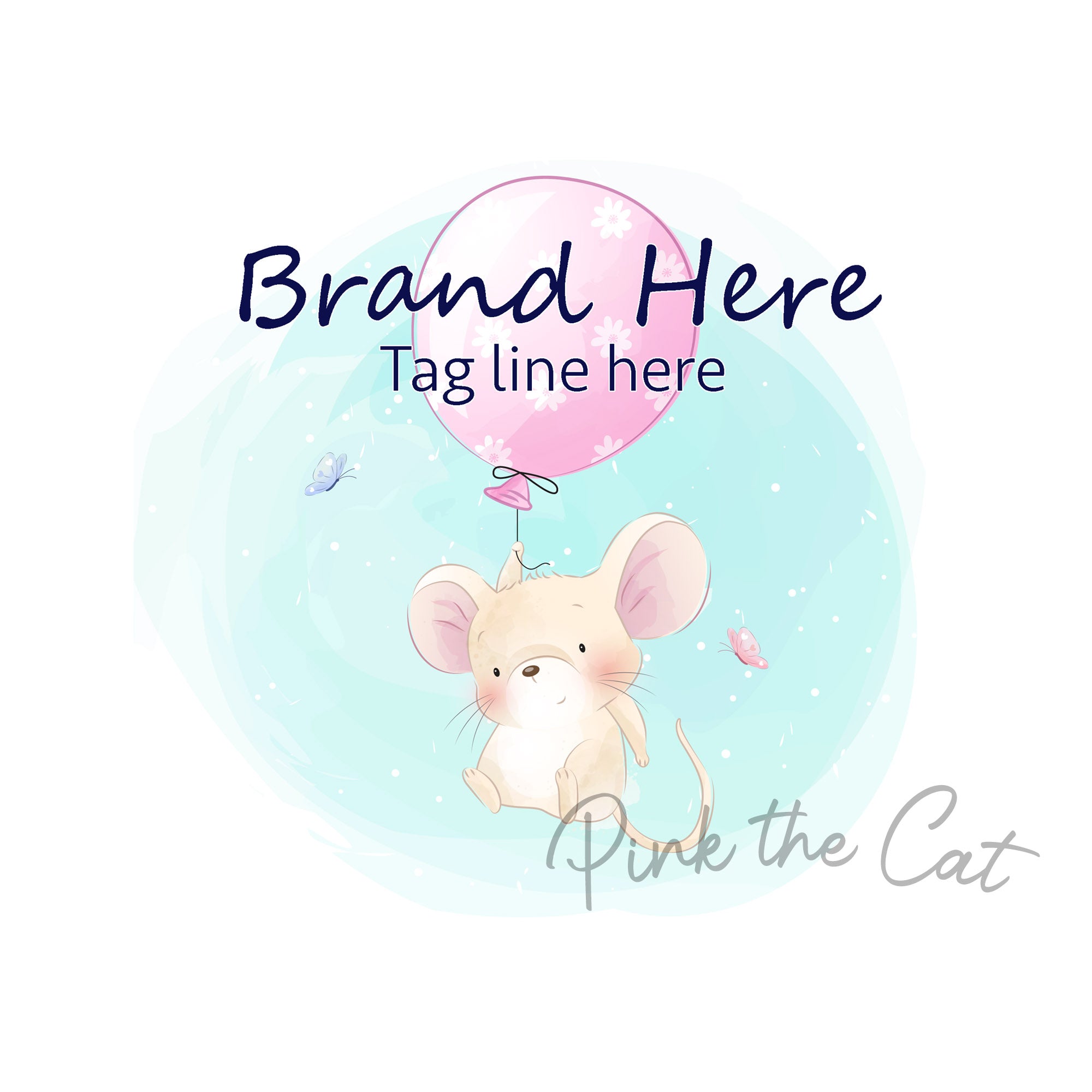 Premade mouse balloon logo design