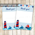 Nautical thank you card blank printable instant download now