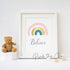 Boho rainbows wall print decoration