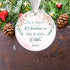 Christmas ornament boho floral newlyweds