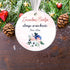 Christmas ornament grandma memorial pink blue