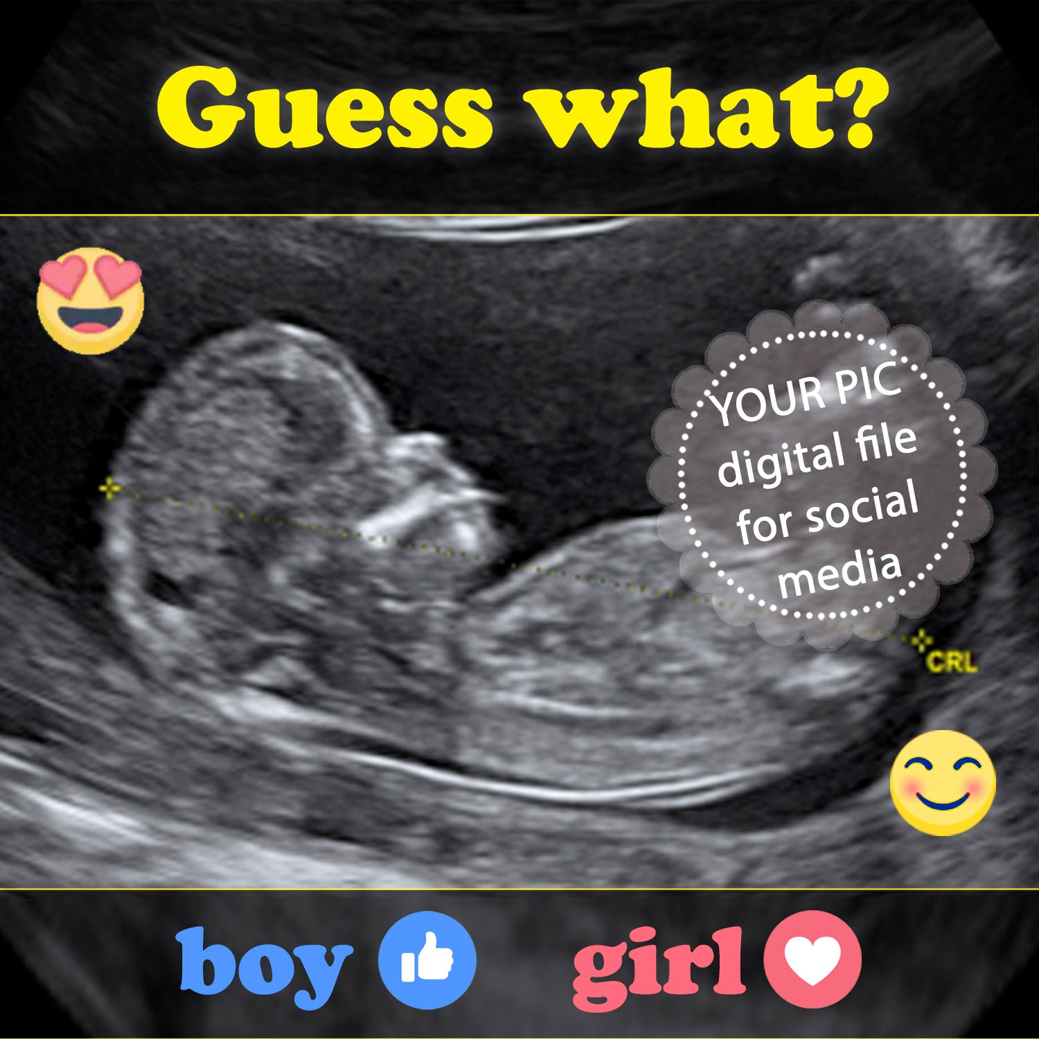 Pregnancy announcement social media guess gender