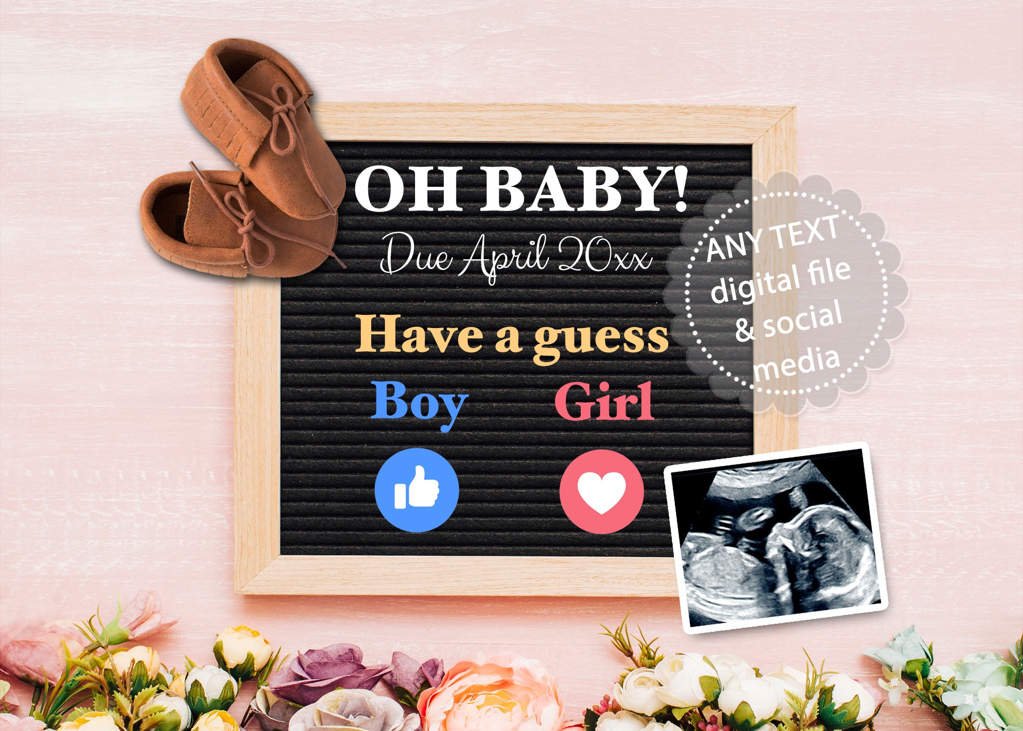 Pregnancy announcement social media oh baby