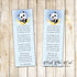 Panda bear bookmarks baby shower favors personalized printable