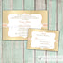 Peach Gold Wedding Invitations & RSVP Cards 2