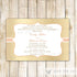 Peach Gold Wedding Invitations & RSVP Cards 2