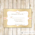 Peach Gold Rustic Wedding Invitations & RSVP Cards