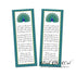 Peacock bookmarks purple teal printable baby shower favors