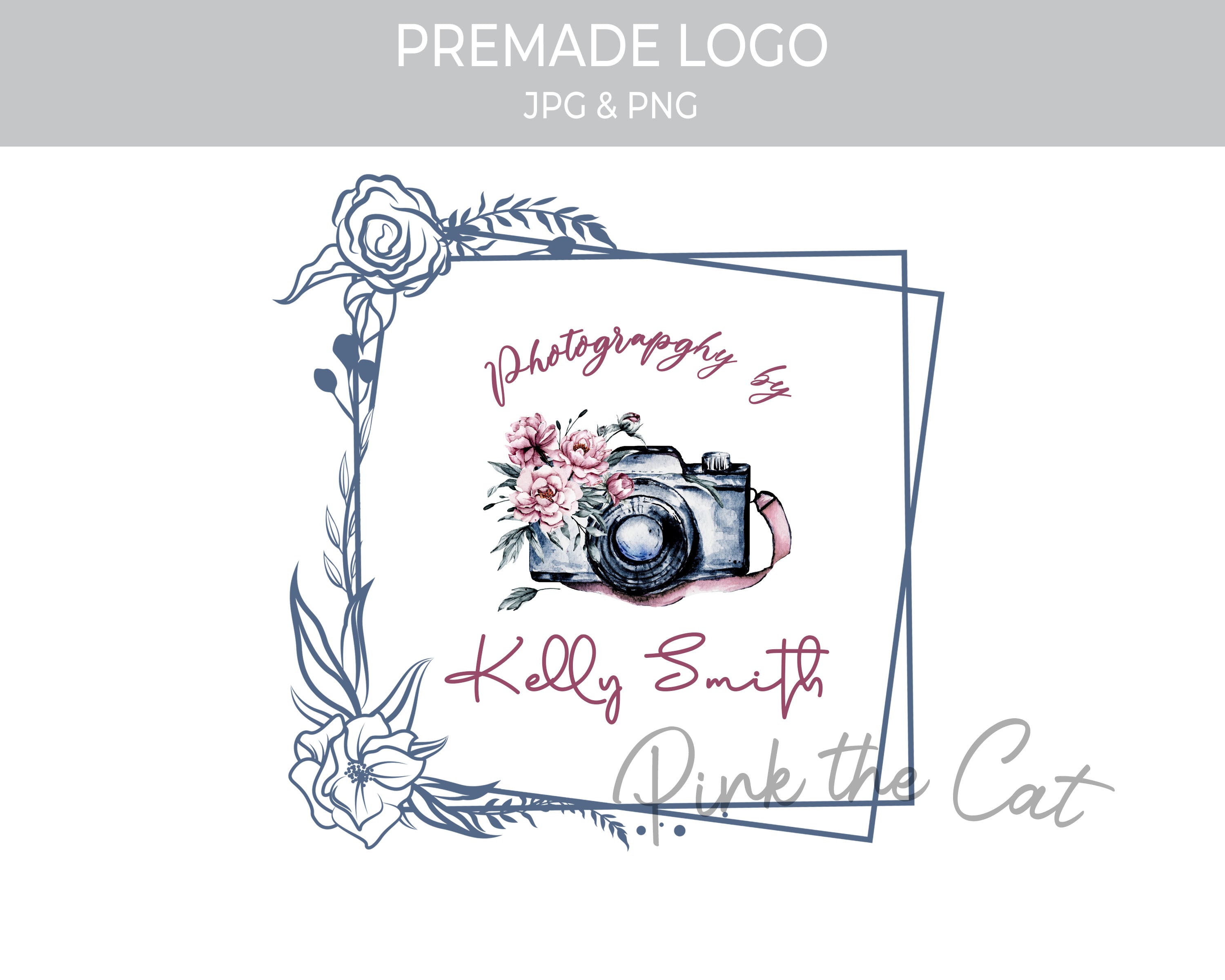 Premade photography vintage logo design