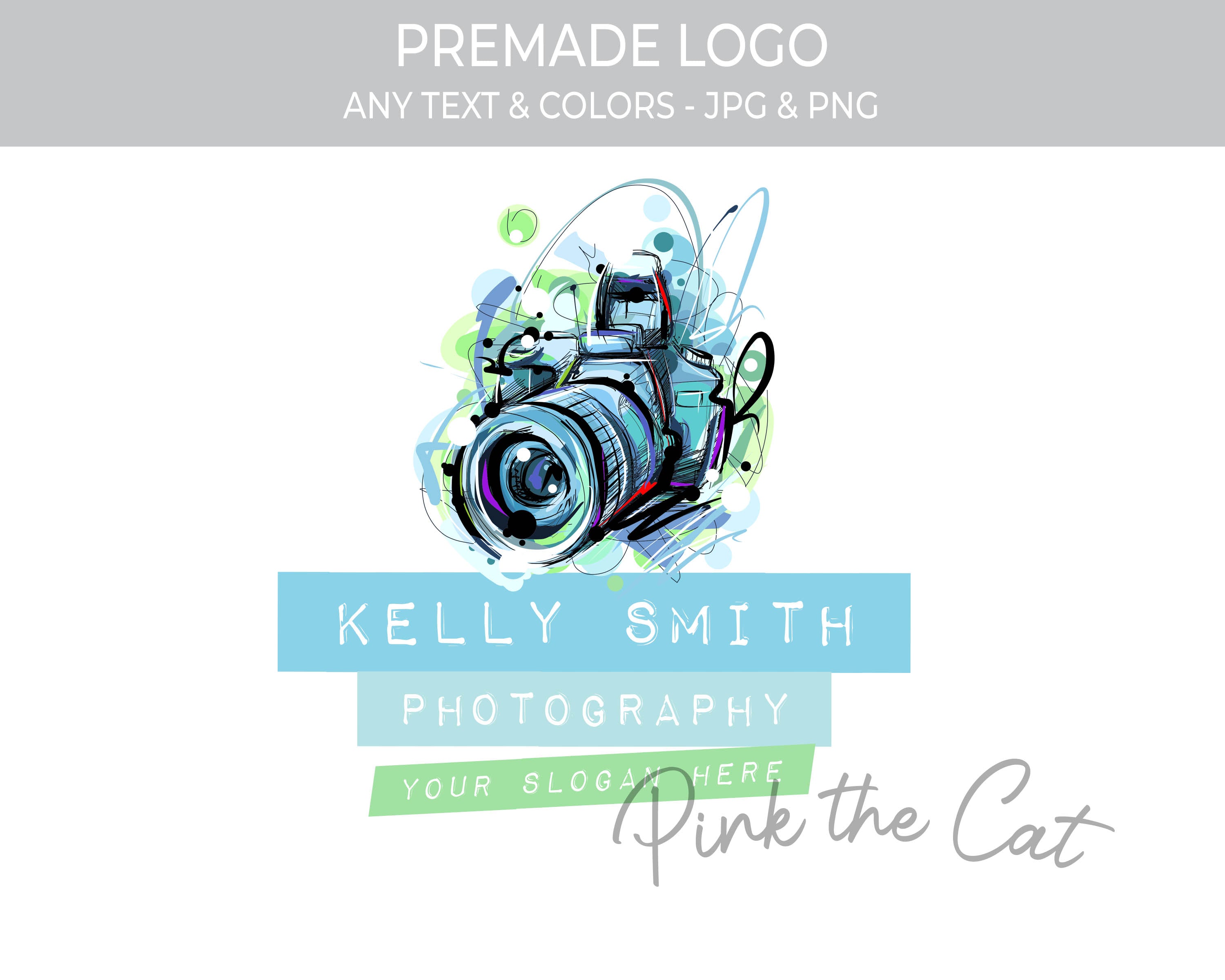 Premade modern photography logo design