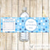 Blue Polka Dots 1st Birthday Bottle Label