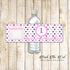 Pink Purple Bottle Label Birthday Baby Shower