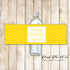 Yellow Polka Dots Bottle Label Birthday Baby Shower