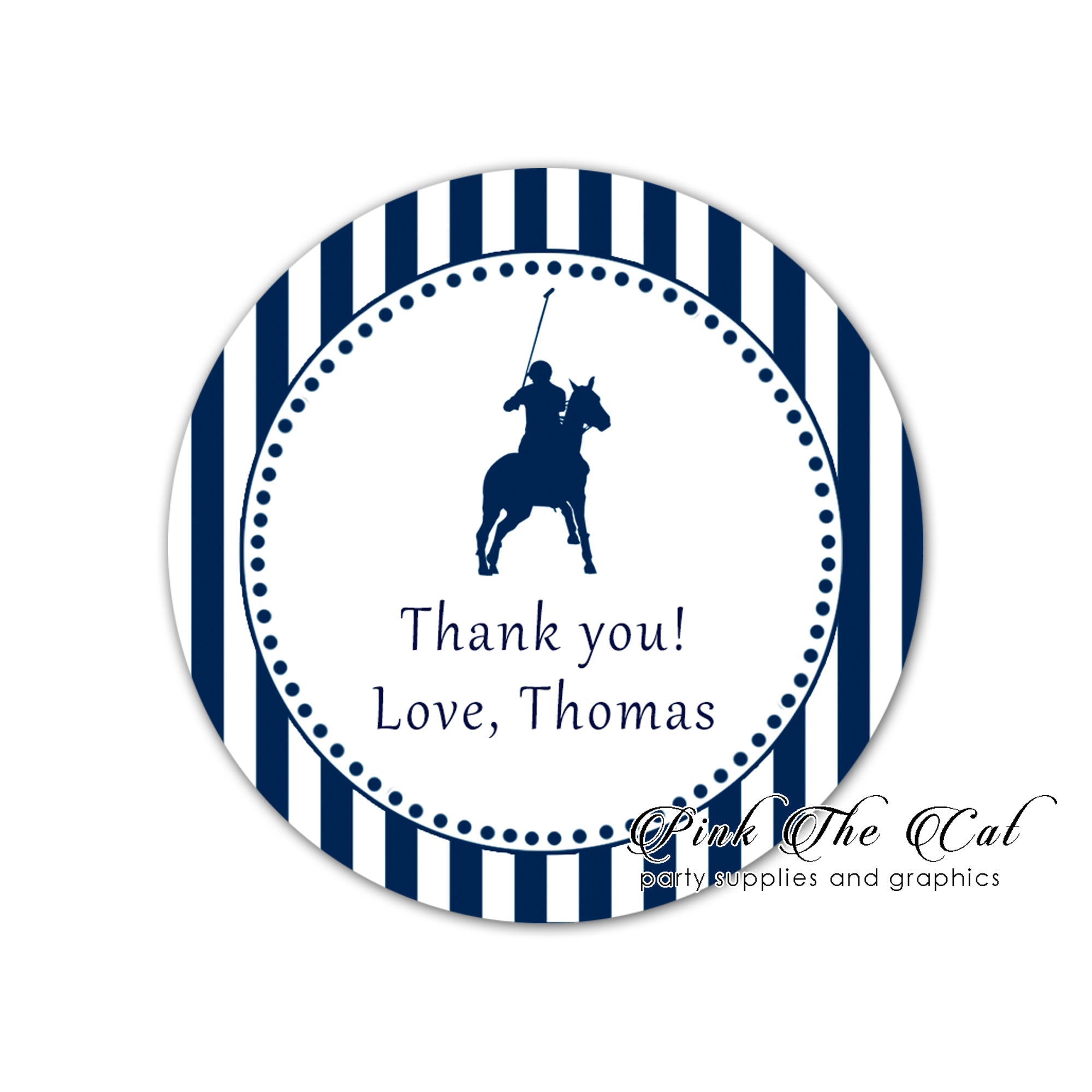 Polo navy blue stickers labels printable birthday baby shower
