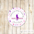 Polo Gift Favor Tag Sticker Baby Girl Shower