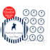 Polo navy blue stickers labels printable birthday baby shower