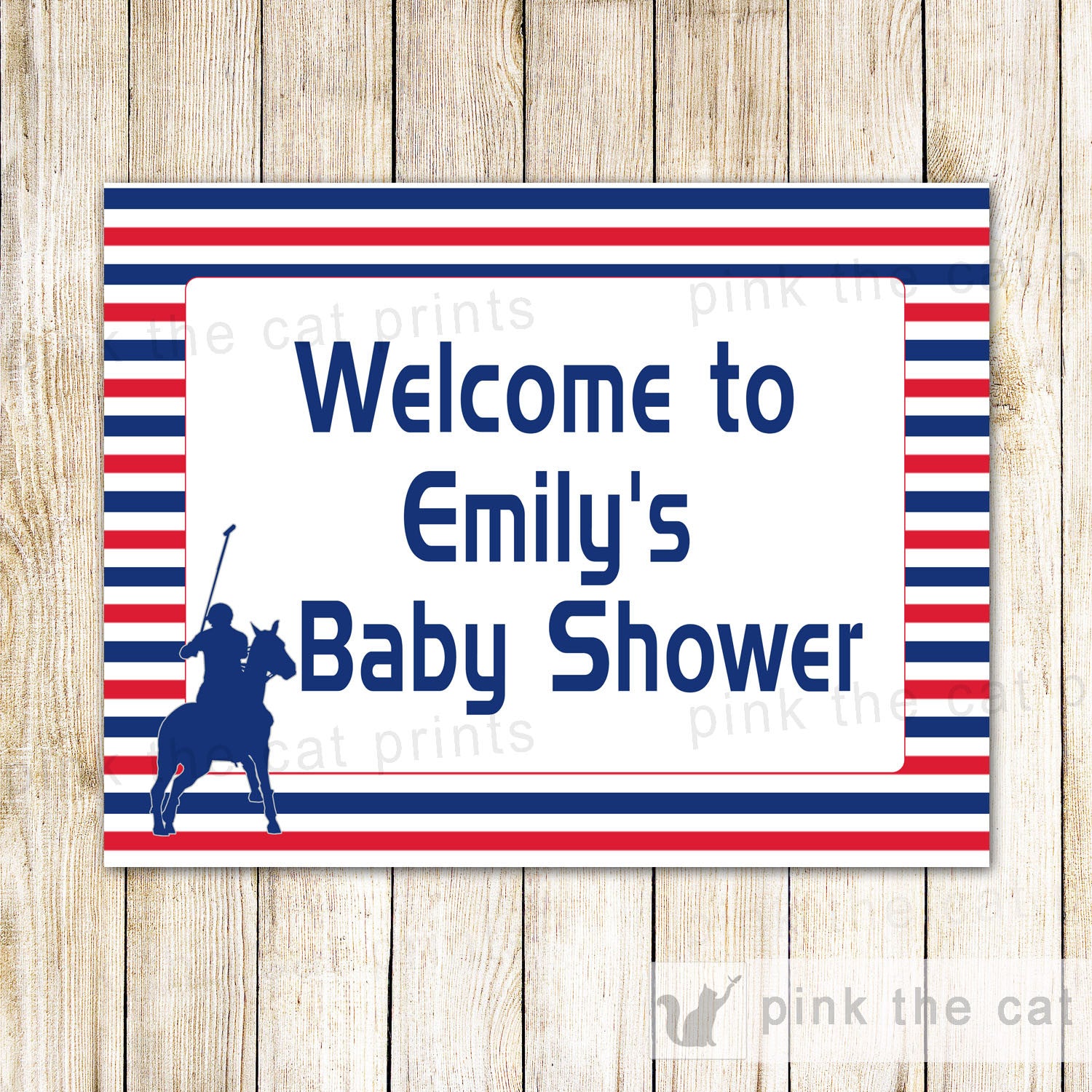 Polo Welcome Sign Birthday Baby Shower