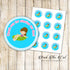 Pool Favor Label Summer Girl Kids Birthday Party Tags Printable