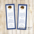 50 bookmarks boy praying communion blue personalized