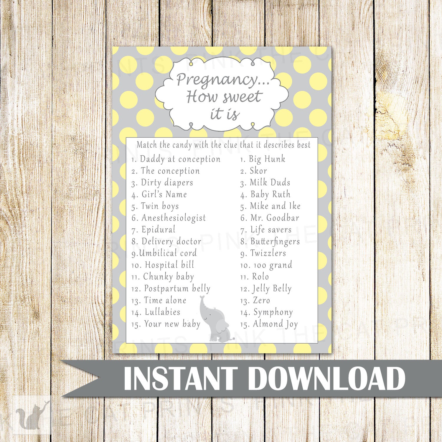Pregnancy How Sweet It Is Card Baby Shower Unisex Elephant