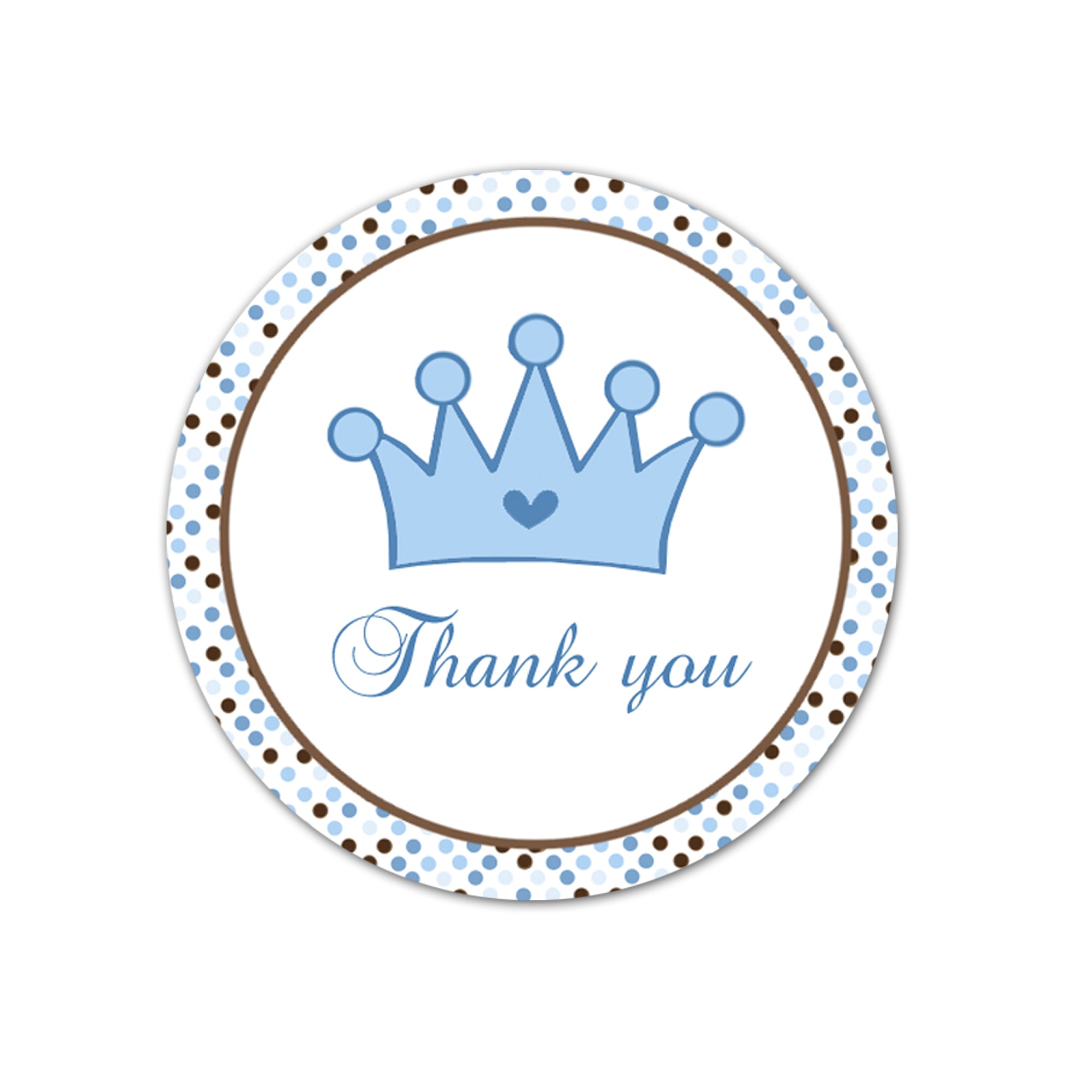 Prince blue brown stickers (set of 70)