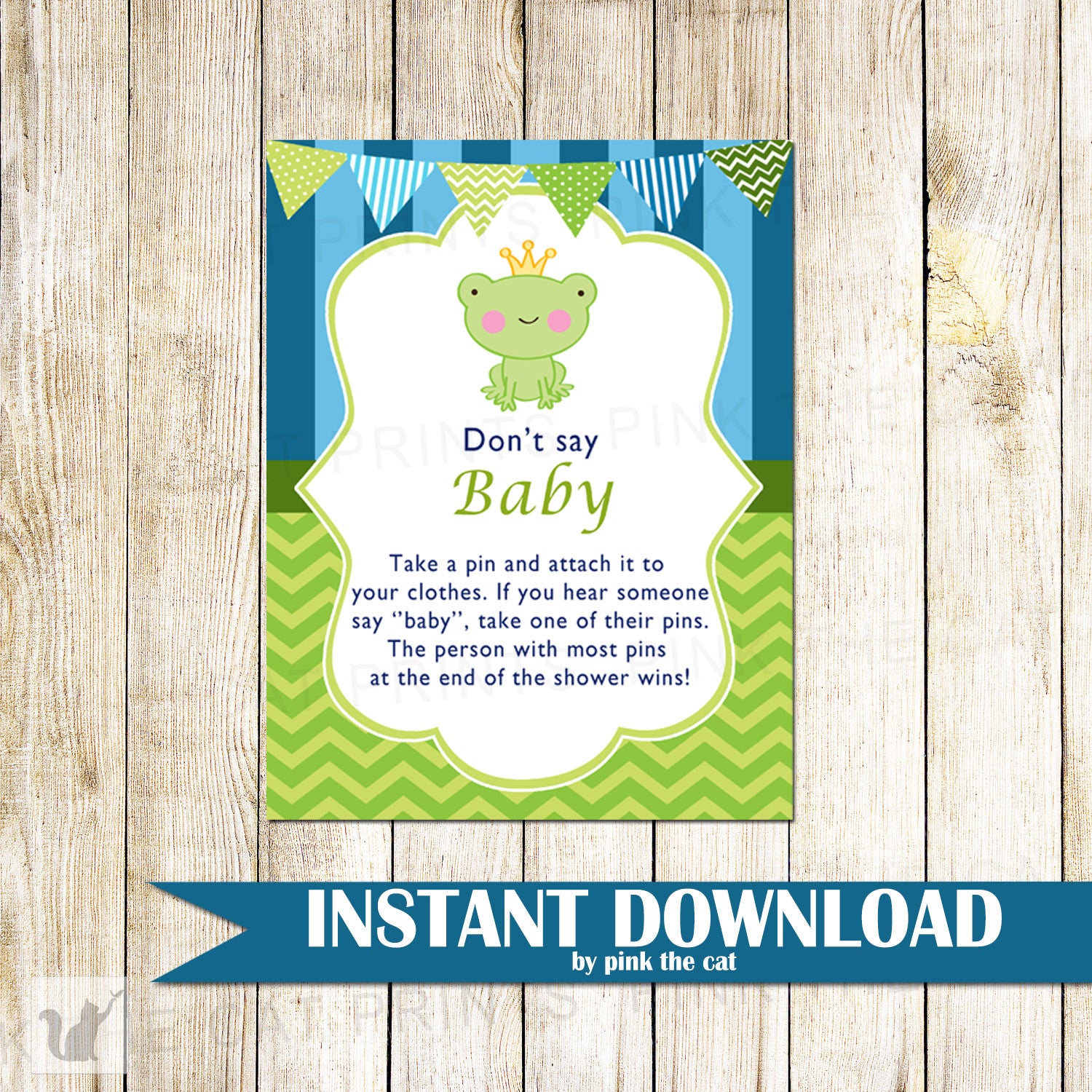 Prince Frog Dont Say Baby Game Sign